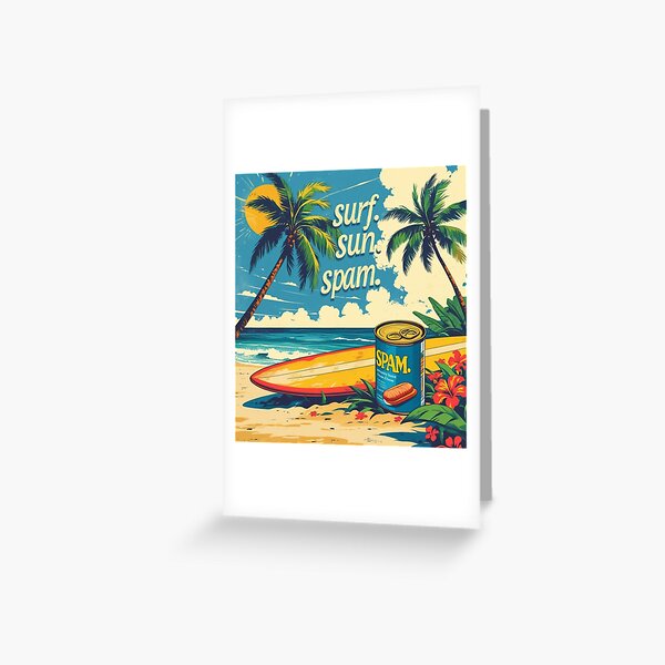 Item preview, Surf. Sun. Spam designed and sold by Rudke.