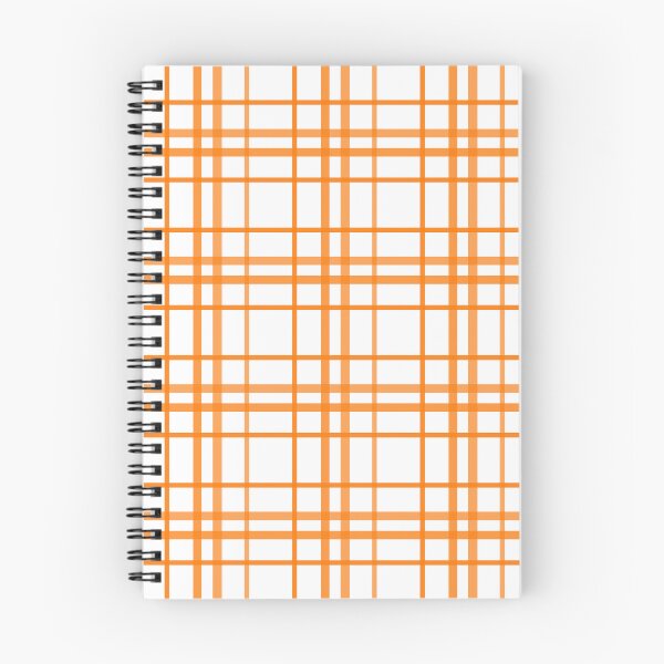 Item preview, Orange On White Grid Plaid Pattern Design  designed and sold by PatternTitan.