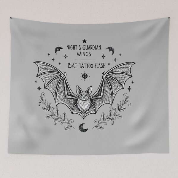 Item preview, Bat Tattoo designed and sold by bihtti.