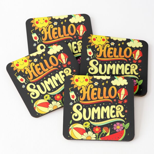 Item preview, Hello Summer Fun – Cute Sun, Rainbow & Watermelon designed and sold by VikArtStudio.
