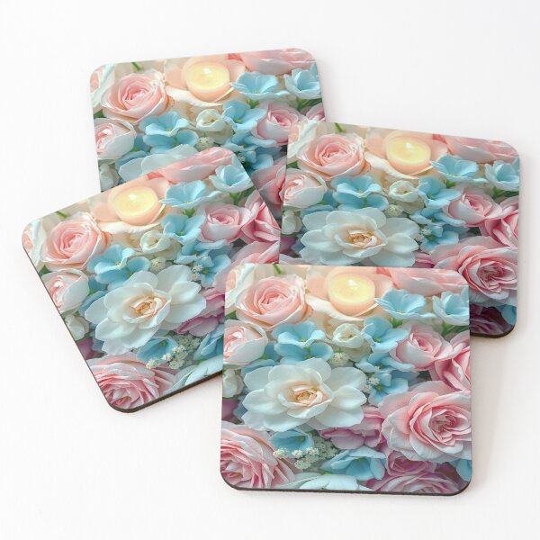Item preview, pastel aesthetic floral bluewhite,pink white designed and sold by  Mudikeys.