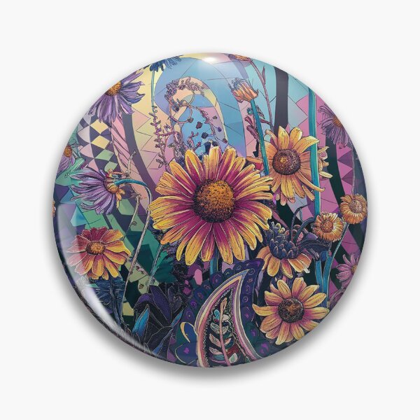 Item preview,   Vibrant Floral Mosaic with Sunflowers and Paisley Designs designed and sold by AnimalAirtistry.
