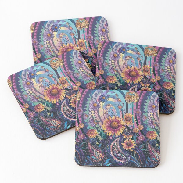 Item preview,   Vibrant Floral Mosaic with Sunflowers and Paisley Designs designed and sold by AnimalAirtistry.