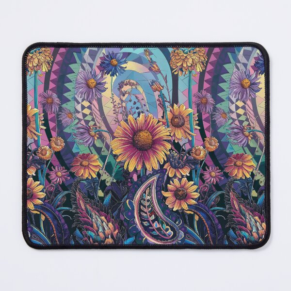 Item preview,   Vibrant Floral Mosaic with Sunflowers and Paisley Designs designed and sold by AnimalAirtistry.