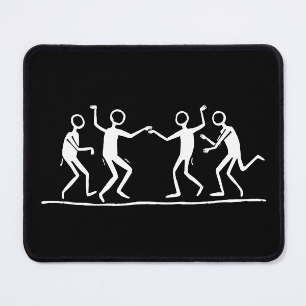 Item preview, White Dancing Happy Stick People Graphic Art designed and sold by KALEIDOSCOPE UK.