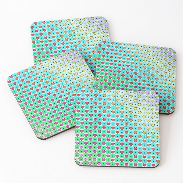 Item preview, Retro Pixel Heart Pattern – Cute Gradient Grid designed and sold by IMAGENACTION.