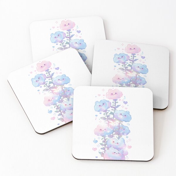 Item preview, Kawaii Cloud Blossoms – Pastel Puff Flowers designed and sold by anonxmiss.