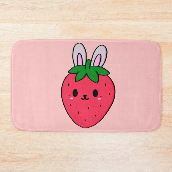 Item preview, Strawberry Bunny Kawaii Sticker – Cute Fruit Animal Art designed and sold by PurpleFate.
