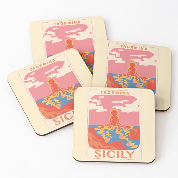 Item preview, Taormina Sicily Retro Travel Poster designed and sold by Cuda Jonasza.