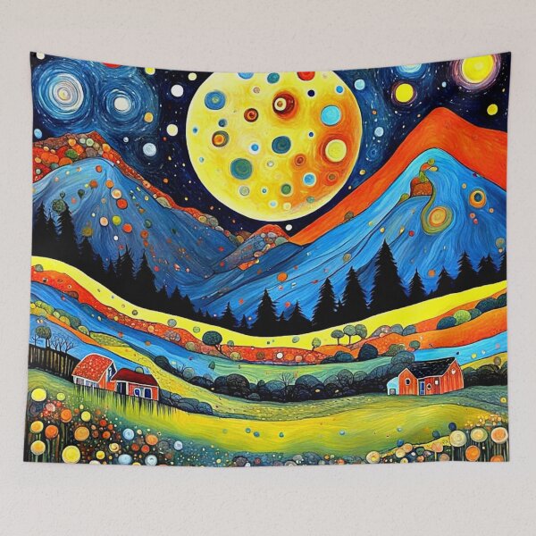 Item preview, Moonlit Mountain Meadow 6 designed and sold by George Hutton Hunter.