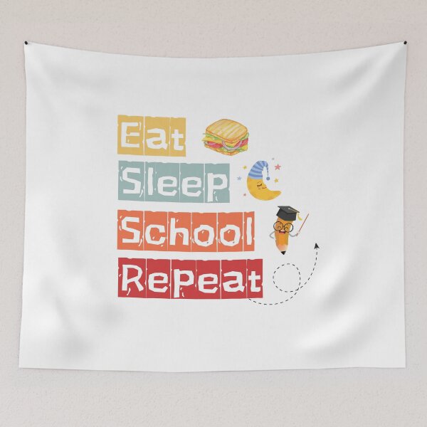 Item preview, Eat. Sleep. School. Repeat designed and sold by Glitteringworld.