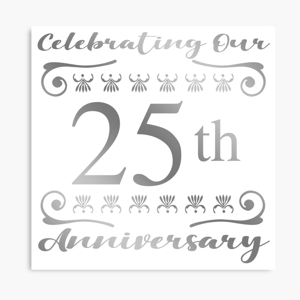 Download 25th Wedding Anniversary Poster By Thepixelgarden Redbubble