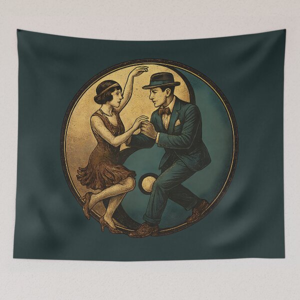 Item preview, Vintage Swing Dance Yin Yang Harmony designed and sold by Shoot-The-Moon.