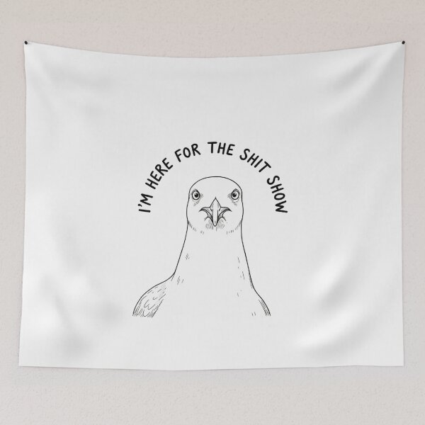 Item preview, Shit Show, Seagull, beach, meme, Funnyfits70, retro, vintage, meme, funny, humor designed and sold by FunnyFits70.