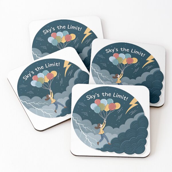 Item preview, sky's the limit funny sticker design  designed and sold by tees web.