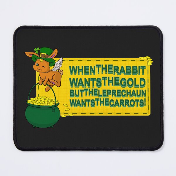 Item preview, St. Patrick's Day Unicorn leprechaun bunny with gold by graphiPaul designed and sold by graphiPaul.