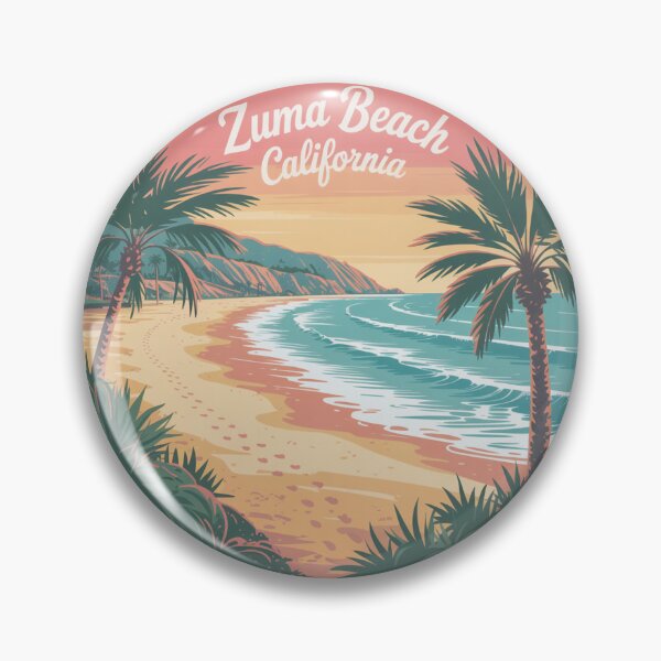 Item preview, Zuma Beach California Sunrise – Vibrant Retro Coastal Design designed and sold by CircinusStore.