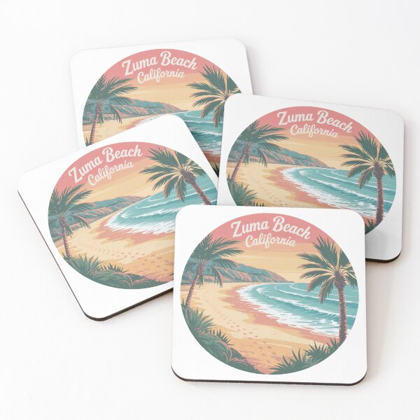 Artikelvorschau, Zuma Beach California Sunrise – Lebendiges Retro-Küstendesign entworfen und verkauft von CircinusStore.