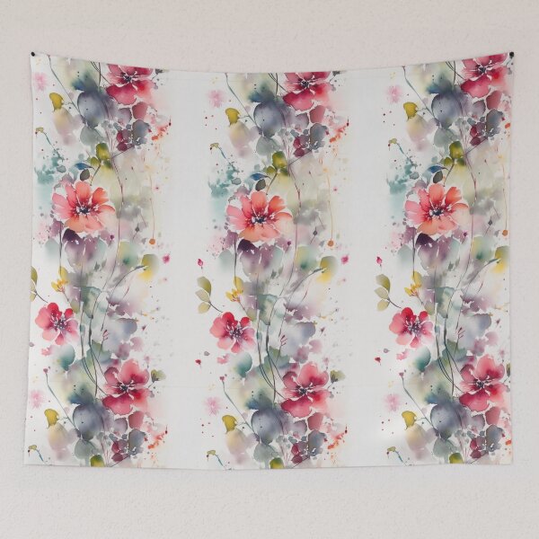 Item preview, Pink and blue watercolor flower garlands designed and sold by Baart72.