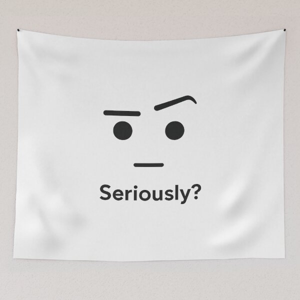 Item preview, Seriously? – Drawn Eyebrow Reaction Meme Face (Minimalist Design) designed and sold by Domci.