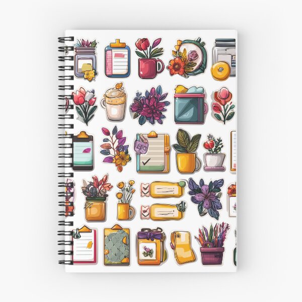 Item preview, Vibrant Digital Sticker Set for Planners and Journals | Colorful Watercolor Elements designed and sold by SantiLab.