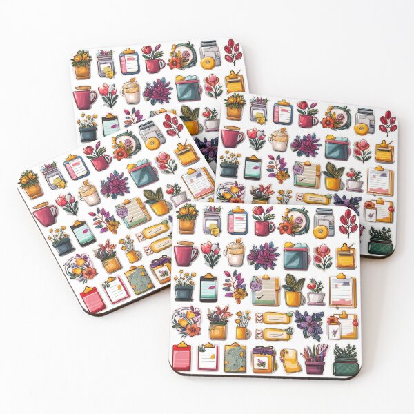 Item preview, Vibrant Digital Sticker Set for Planners and Journals | Colorful Watercolor Elements designed and sold by SantiLab.