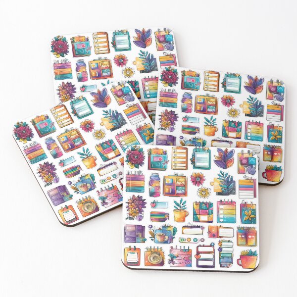 Item preview, Vibrant Digital Sticker Set for Planners and Journals | Colorful Watercolor Elements designed and sold by SantiLab.