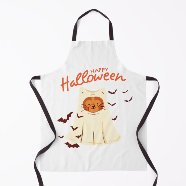 Item preview, Cute Halloween Orange cat as ghost with white bedsheet Pet Costume designed and sold by Dark & Darling.