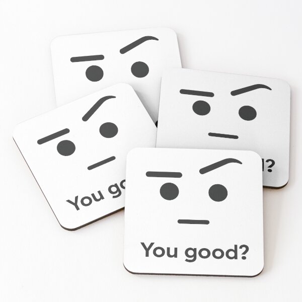 Item preview, You Good? – Funny Raised Eyebrow Meme Face (Minimalist Reaction Design) designed and sold by Domci.
