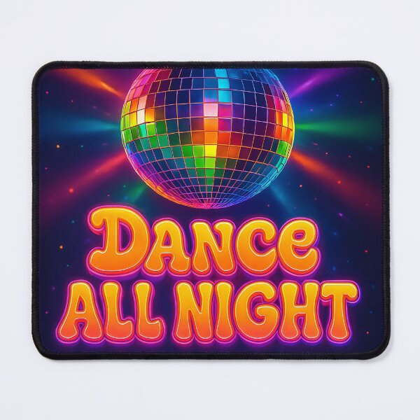Item preview, Dance All Night: Retro Disco Ball with Neon Rainbow Lights – 80s Party Vibes designed and sold by Psycho-Crazy.