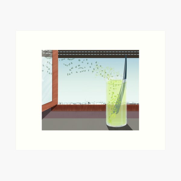 penna in bibita Art Print