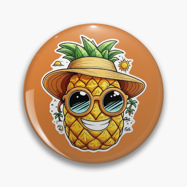 Item preview, Cool Pineapple Vibes – Tropical Cartoon Summer Fun Design  designed and sold by PrintBreeze.
