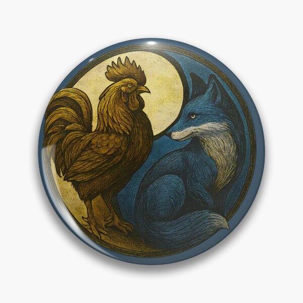 Item preview, Fox and Rooster Yin Yang Art designed and sold by Shoot-The-Moon.