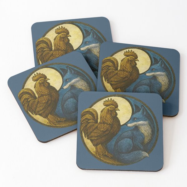 Item preview, Fox and Rooster Yin Yang Art designed and sold by Shoot-The-Moon.