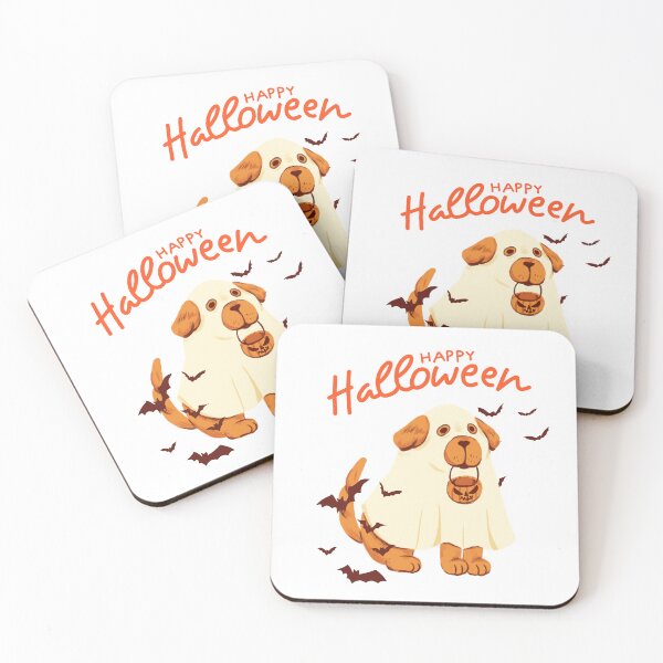 Item preview, Cute Halloween Golden retriever ghost with white bedsheet Pet Costume designed and sold by Dark & Darling.