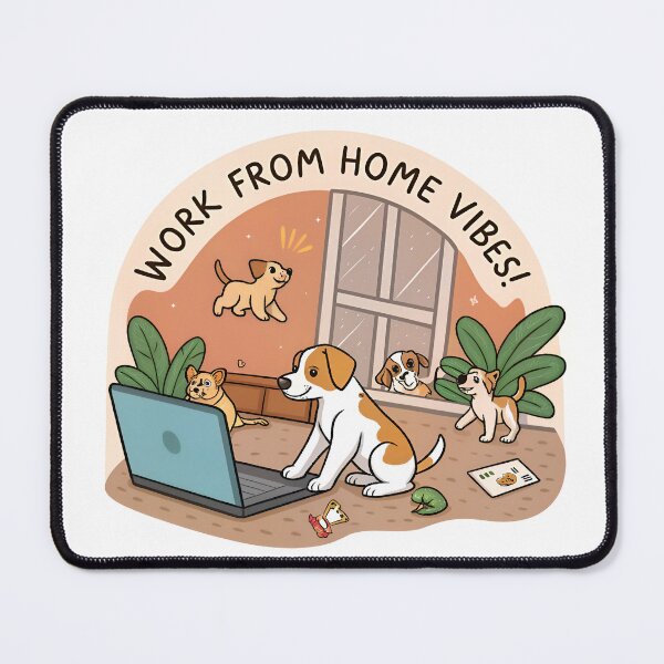 Item preview, work from home vibes funny sticker design designed and sold by tees web.