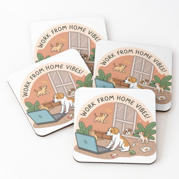 Item preview, work from home vibes funny sticker design  designed and sold by tees web.