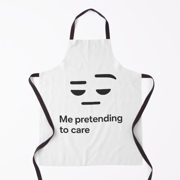 Item preview, Me pretending to care – Deadpan Eyebrow Reaction Meme designed and sold by Domci.