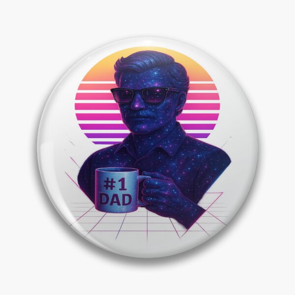 Item preview, Galactic Dad Vibes – Retro Cosmic Cool designed and sold by POD DYNASTY | Original Print On Demand T-Shirt Graphics.