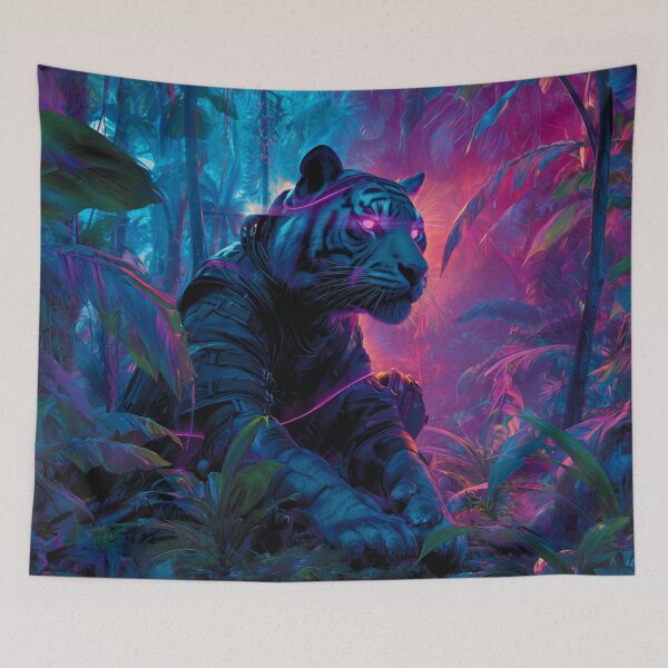 Item preview, Psychedelic Tiger 3 designed and sold by TropicoColectivo.