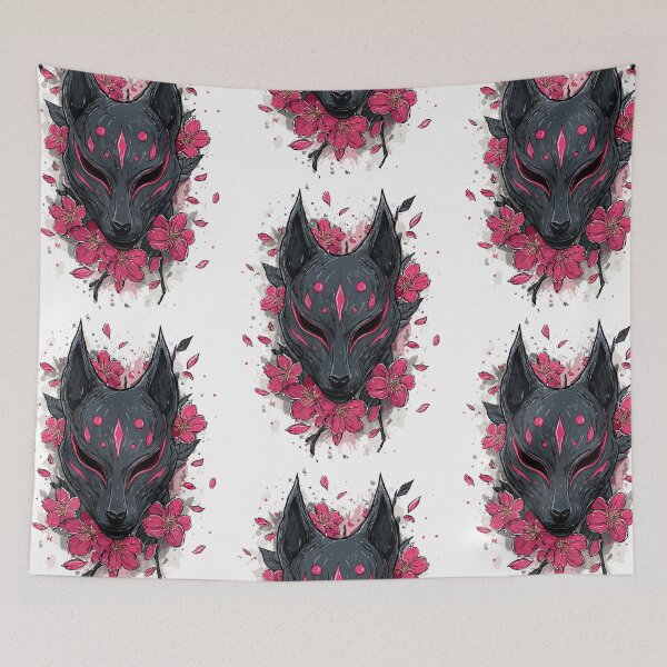 Item preview, Japanese Folklore Kitsune Mask Art designed and sold by bapupa.