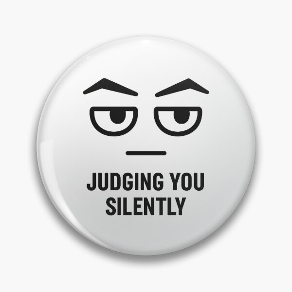 Item preview, Judging You Silently – Eyebrow Reaction Meme Face (Minimalist Sarcastic Design) designed and sold by Domci.