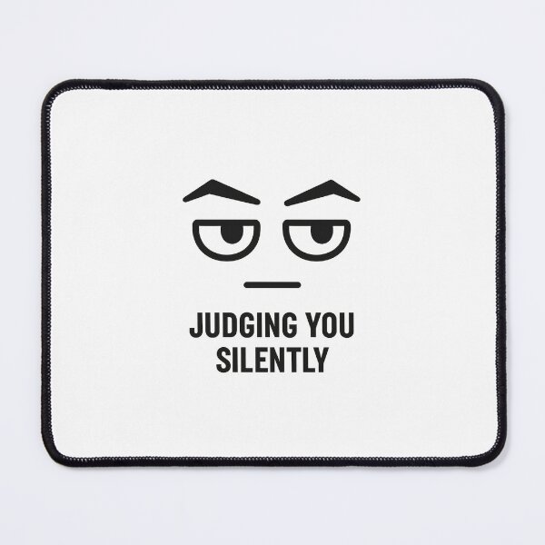 Item preview, Judging You Silently – Eyebrow Reaction Meme Face (Minimalist Sarcastic Design) designed and sold by Domci.