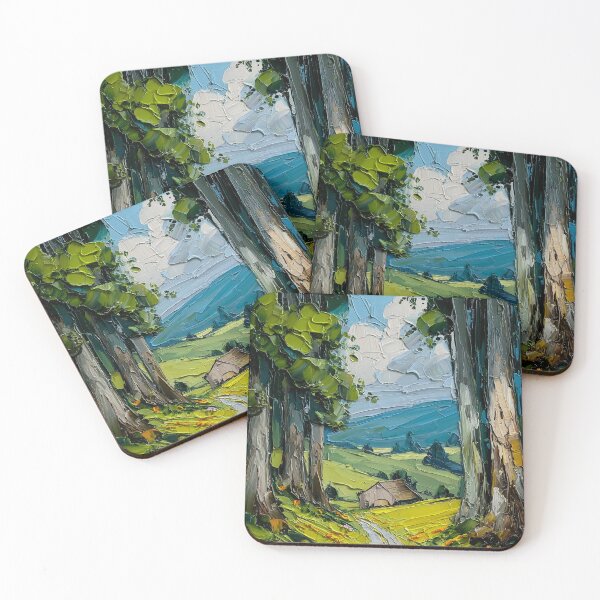 Item preview, Winding Country Road | Hyperrealistic Oil Painting Landscape designed and sold by SantiLab.