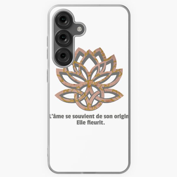 Aperçu de l'œuvre L'Âme Se Souvient de Son Origine. Elle Fleurit | Lotus & Noeud Celtique | Spirituelle Boho Poster créée et vendue par 	aluzia.design.