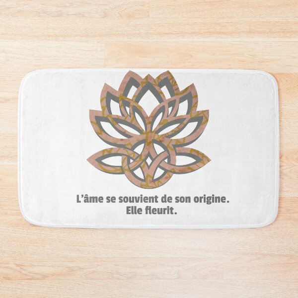 Item preview, L'Âme Se Souvient by Son Origine. Elle Fleurit | Lotus & Celtic Knot | Spirituelle Boho Poster designed and sold by 	aluzia.design.