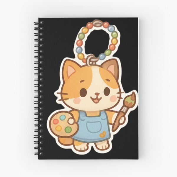 Item preview, Cute cat Kawaii keychain designed and sold by DamioPolArt.