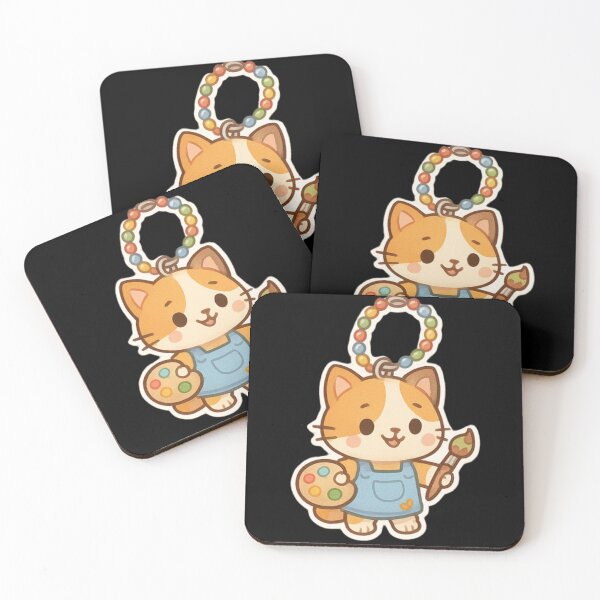 Item preview, Cute cat Kawaii keychain designed and sold by DamioPolArt.