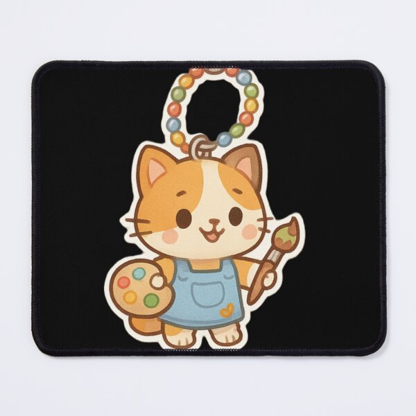 Item preview, Cute cat Kawaii keychain designed and sold by DamioPolArt.