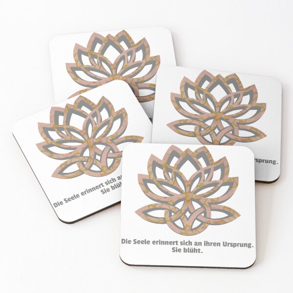 Item preview, Die Seele Erinnert Sich an Ihren Ursprung. Sie Erblüht | Lotus & Celtic Knot | Spirituelles Boho-Poster designed and sold by 	aluzia.design.